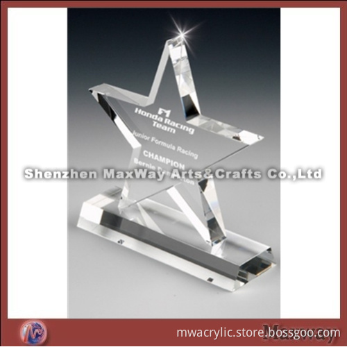 Transparent Star High Grade Acrylic Award Plaque